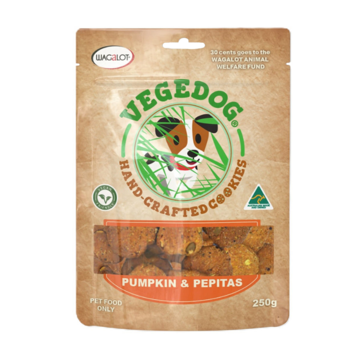 Wagalot VEGEDOG Pumpkin & Pepitas Cookies 250g