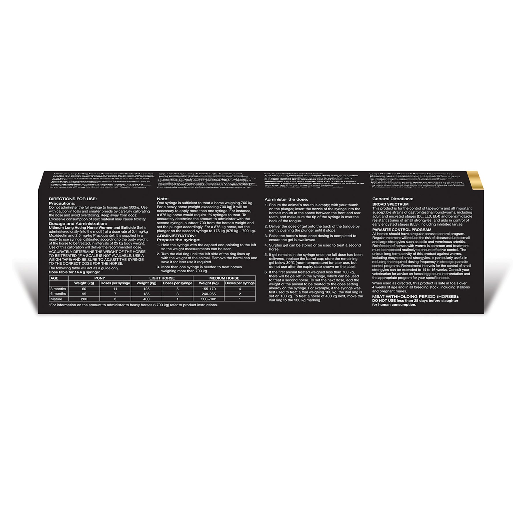 Ultimum Long Acting Horse Wormer & Boticide Gel