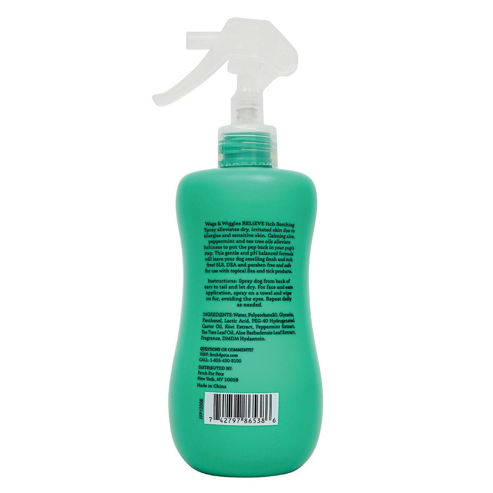 Wags & Wiggles Relieve Waterless Bath Spray for Dogs - Kiwi 355mL