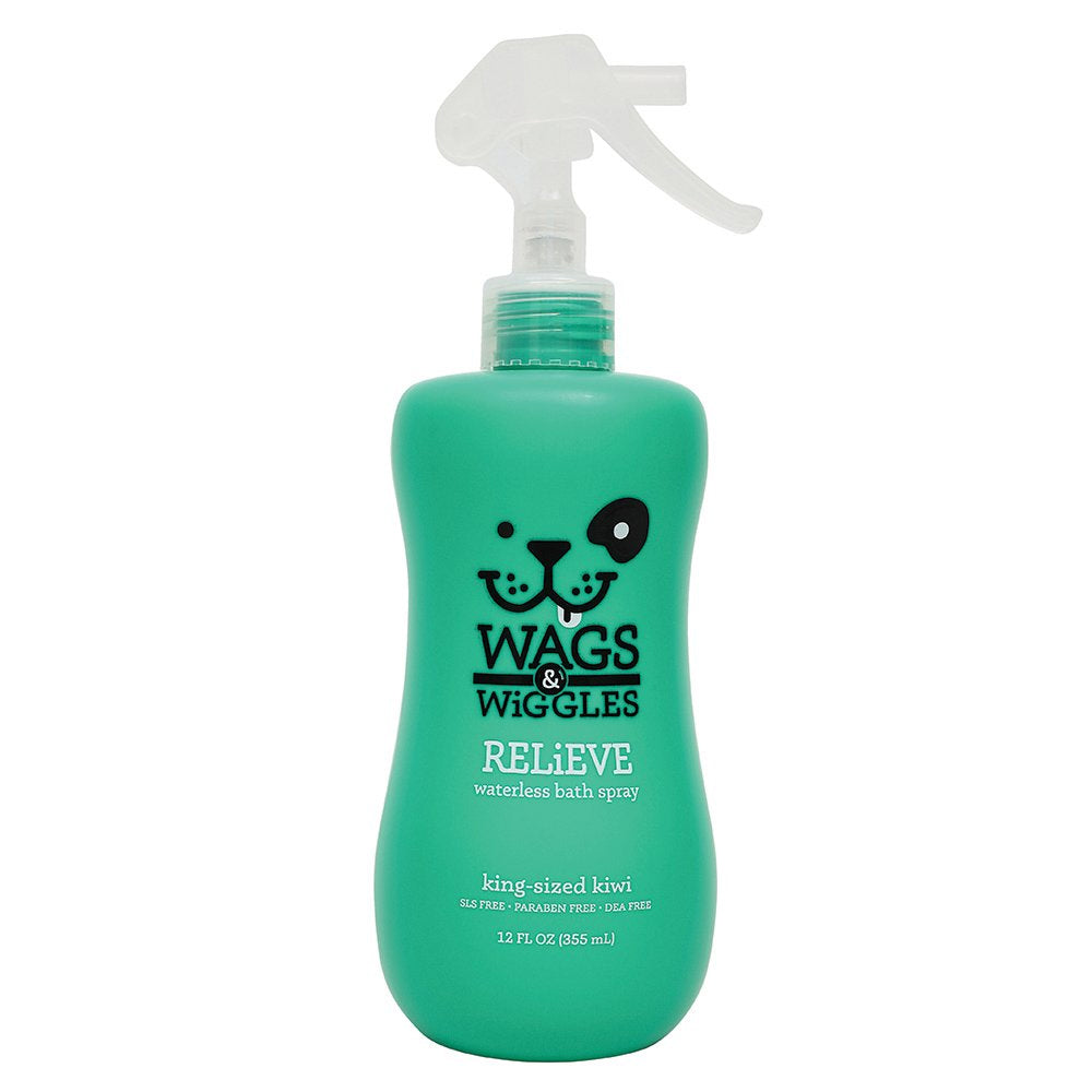 Wags & Wiggles Relieve Waterless Bath Spray for Dogs - Kiwi 355mL