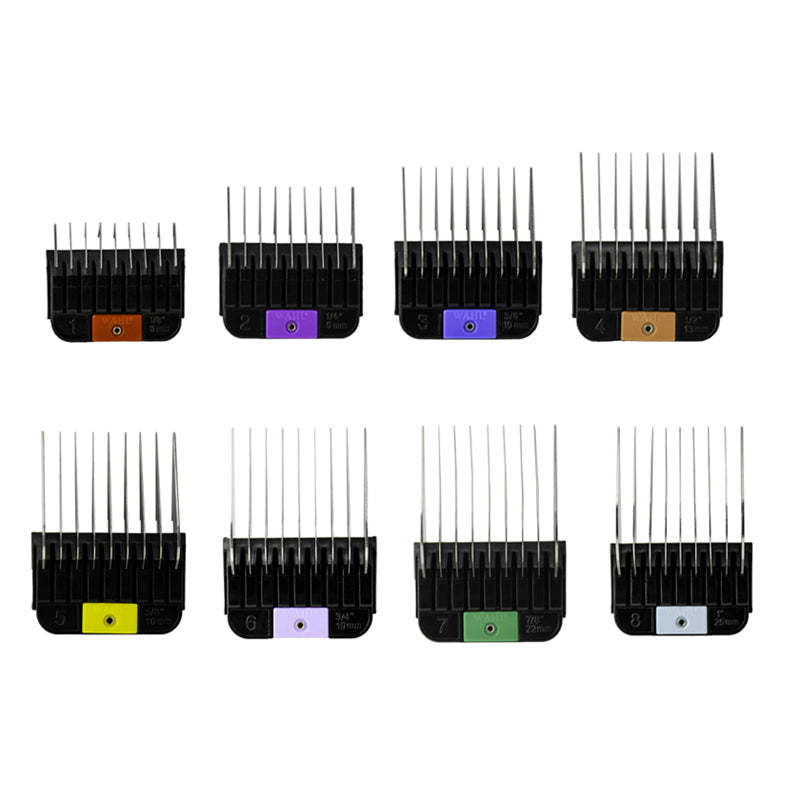 Wahl Stainless Steel Attachment Guide Combs 1-8