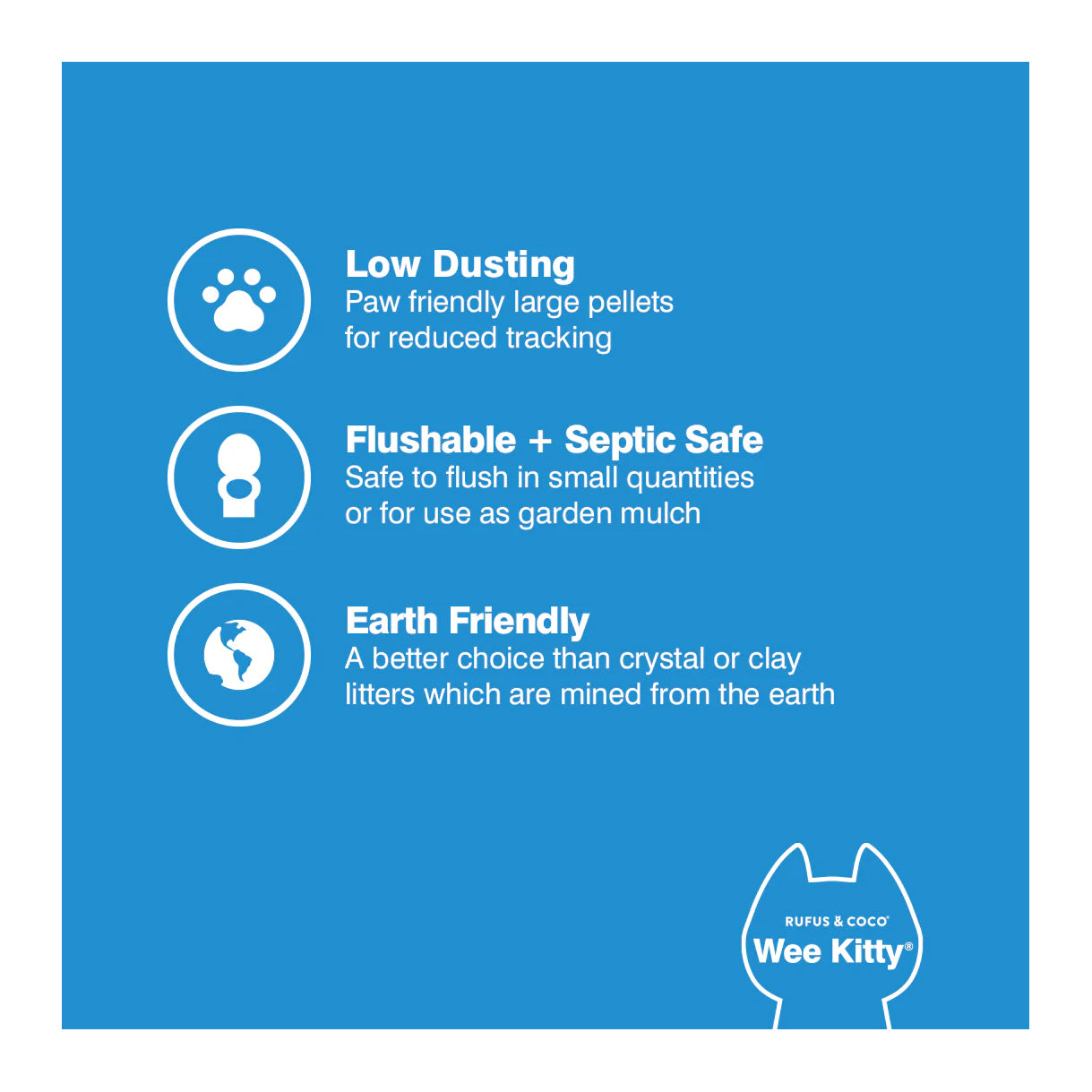 Rufus & Coco Wee Kitty Clumping pH Health Check Tofu Cat Litter
