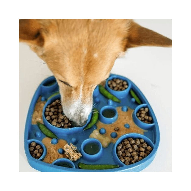 West Paw Feast Double Sided Lick Mat Slow Feeder for Dogs - Bubbles