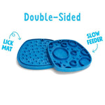 West Paw Feast Double Sided Lick Mat Slow Feeder for Dogs - Bubbles