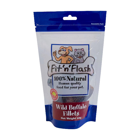 Fit'n'Flash Wild Buffalo Fillets Dog Treats 50g