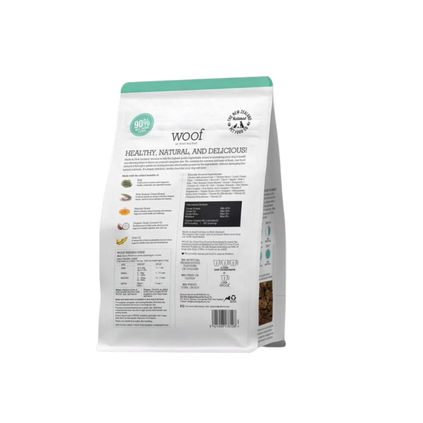 WOOF Air Dried Chicken Recipe Dog Food 750g