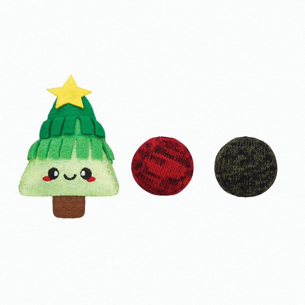 HugSmart Meow Buddies Christmas Tree &amp; Balls - 3 pack