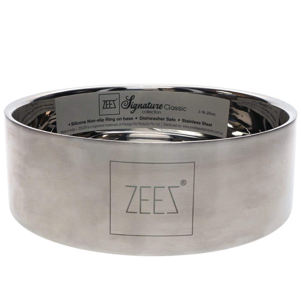ZEEZ Signature Collection Stainless Steel Classic Pet Bowl