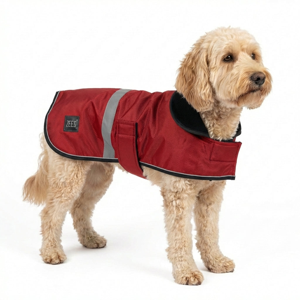 ZeeZ Dapper Dog Coat - Warm Maroon