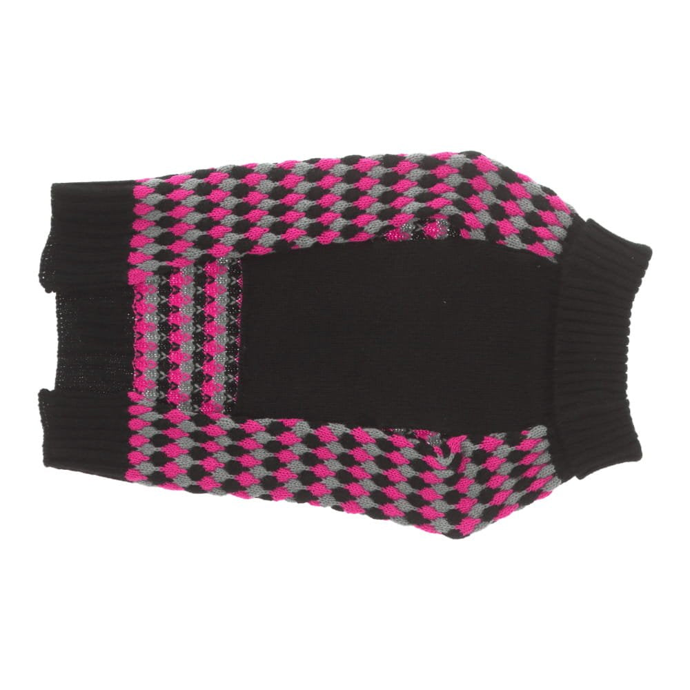ZeeZ Knitted Sweater - Pink/Grey Diamond