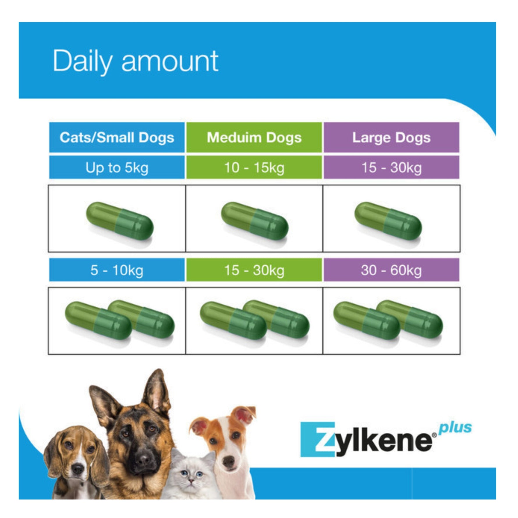 Zylkene Plus Calming Capsules for Large Dogs 15kg-60kg - 30 Capsules