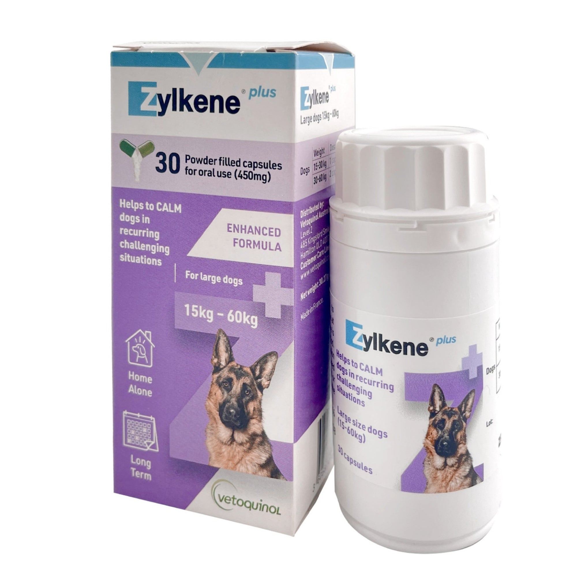 Zylkene Plus Calming Capsules for Large Dogs 15kg-60kg - 30 Capsules