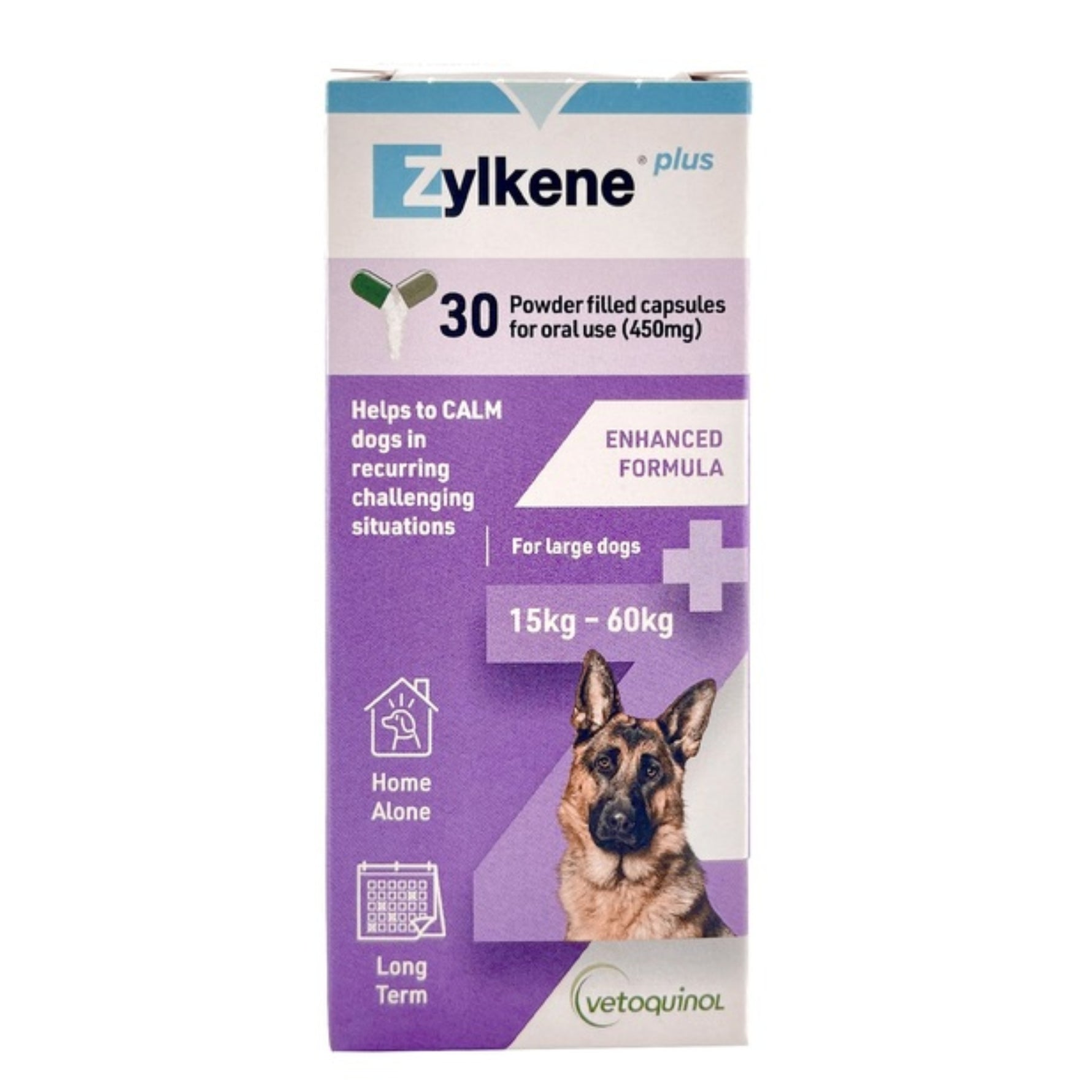 Zylkene Plus Calming Capsules for Large Dogs 15kg-60kg - 30 Capsules