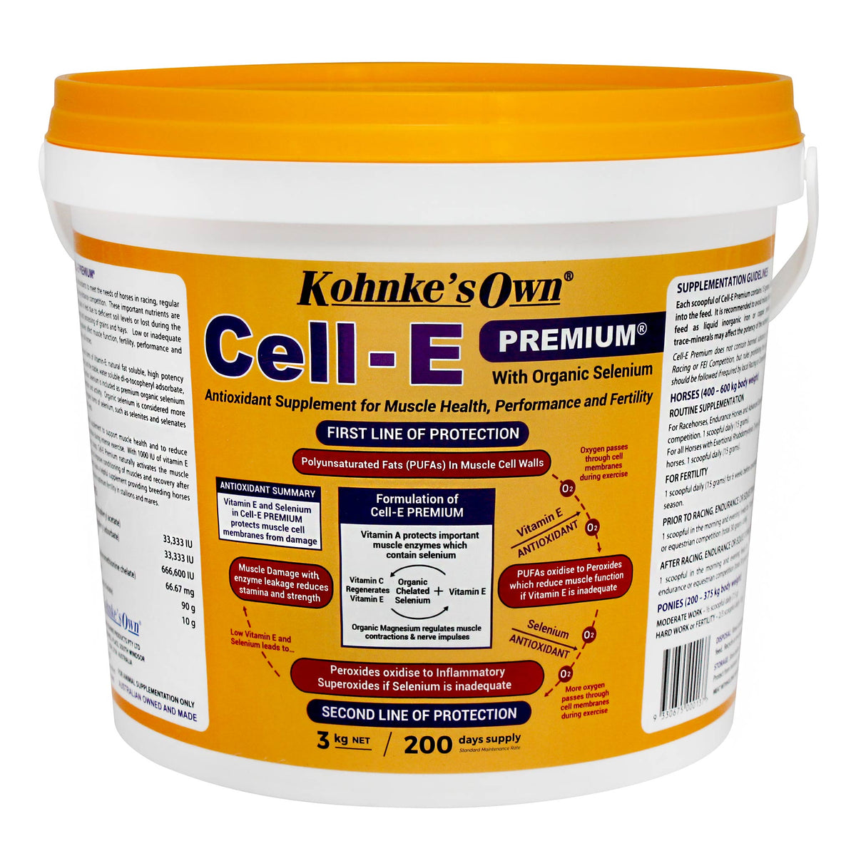Kohnke&#39;s Own Cell-E Premium Antioxidant Supplement for Horses