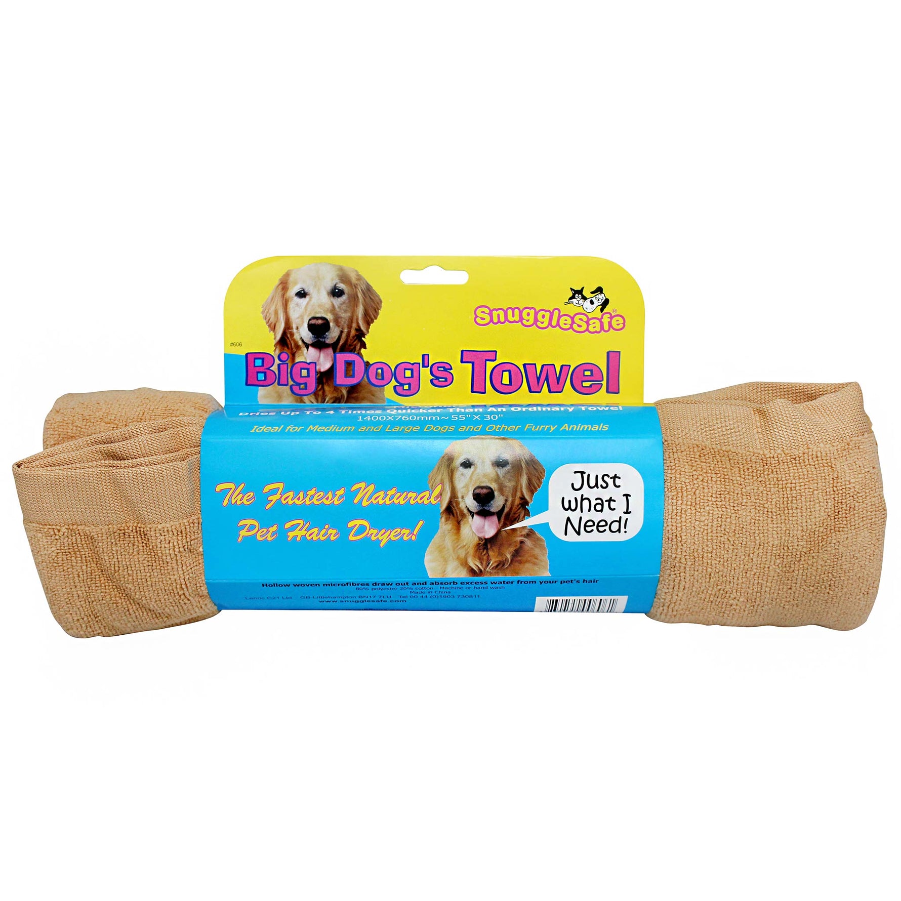 SnuggleSafe Super Absorbent Big Dog's Towel