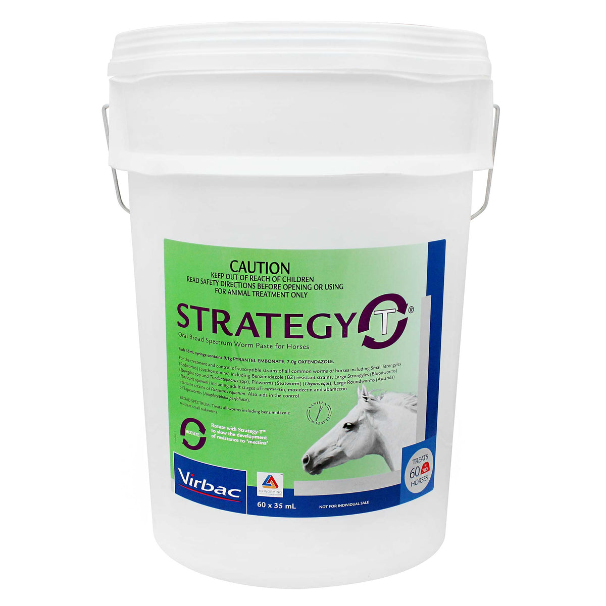 Strategy-T Broad Spectrum Wormer Stable Pail 60 tubes
