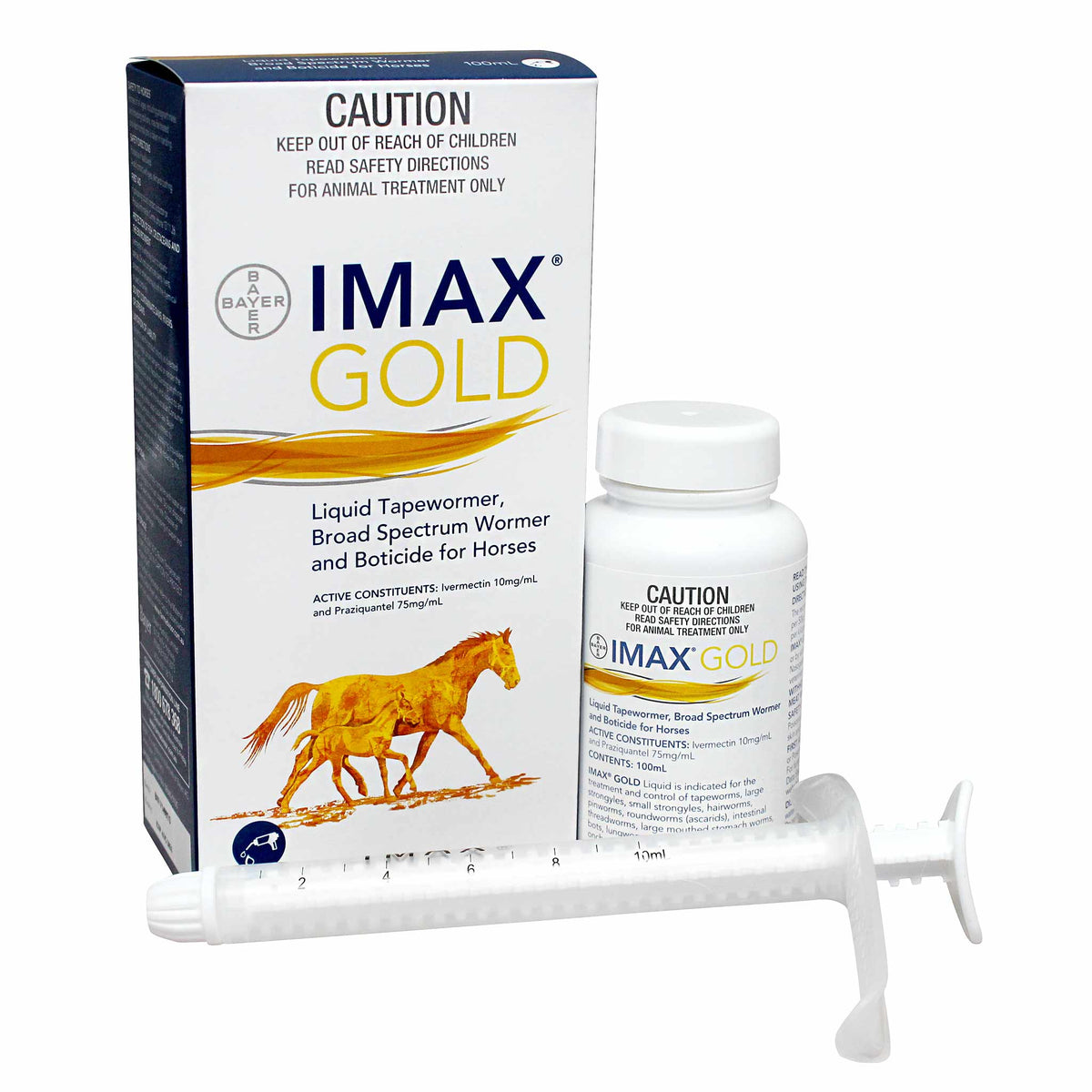 Imax Gold Broad Spectrum Wormer &amp; Boticide for Horses 100ml