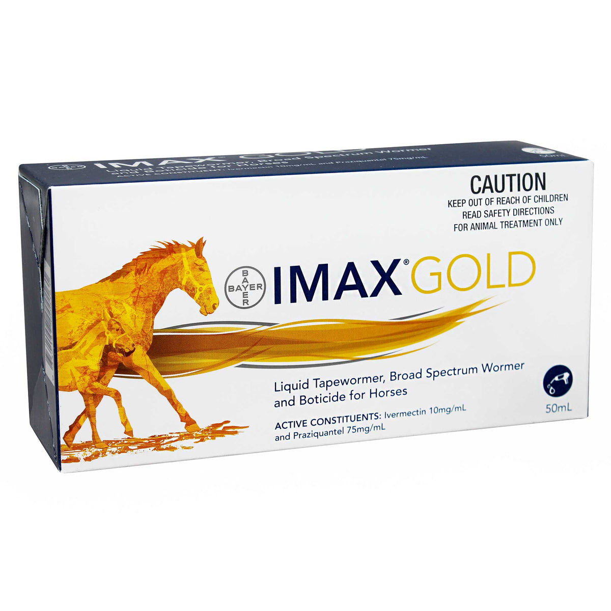 Imax Gold Broad Spectrum Wormer &amp; Boticide for Horses 50mL