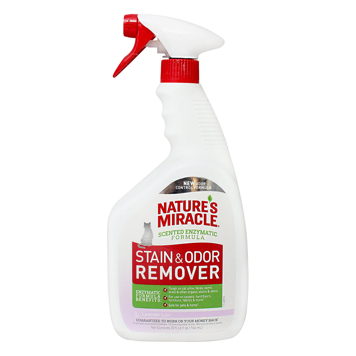Nature&#39;s Miracle Stain and Odour Remover for Cats - Lavender Scent 946mL