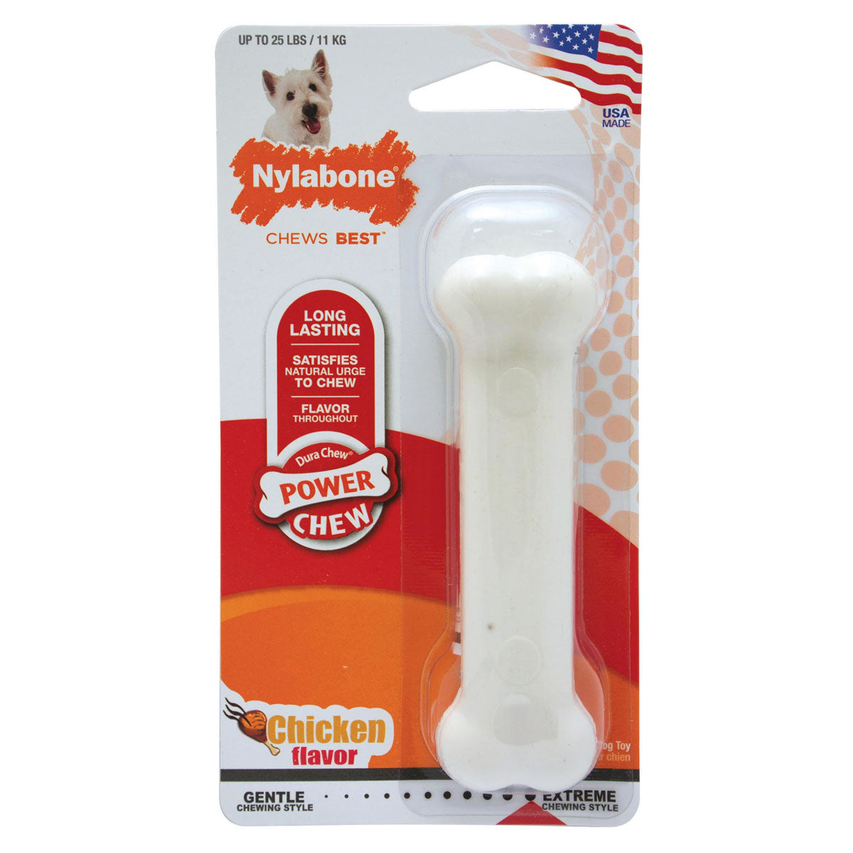Nylabone Power Chew Bone Chicken Flavour