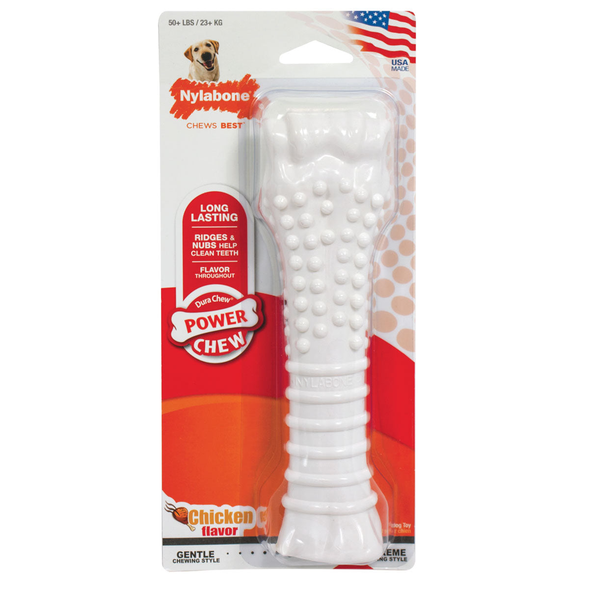 Nylabone Power Chew Chicken Souper Bone for Dogs Over 23kg vet-n
