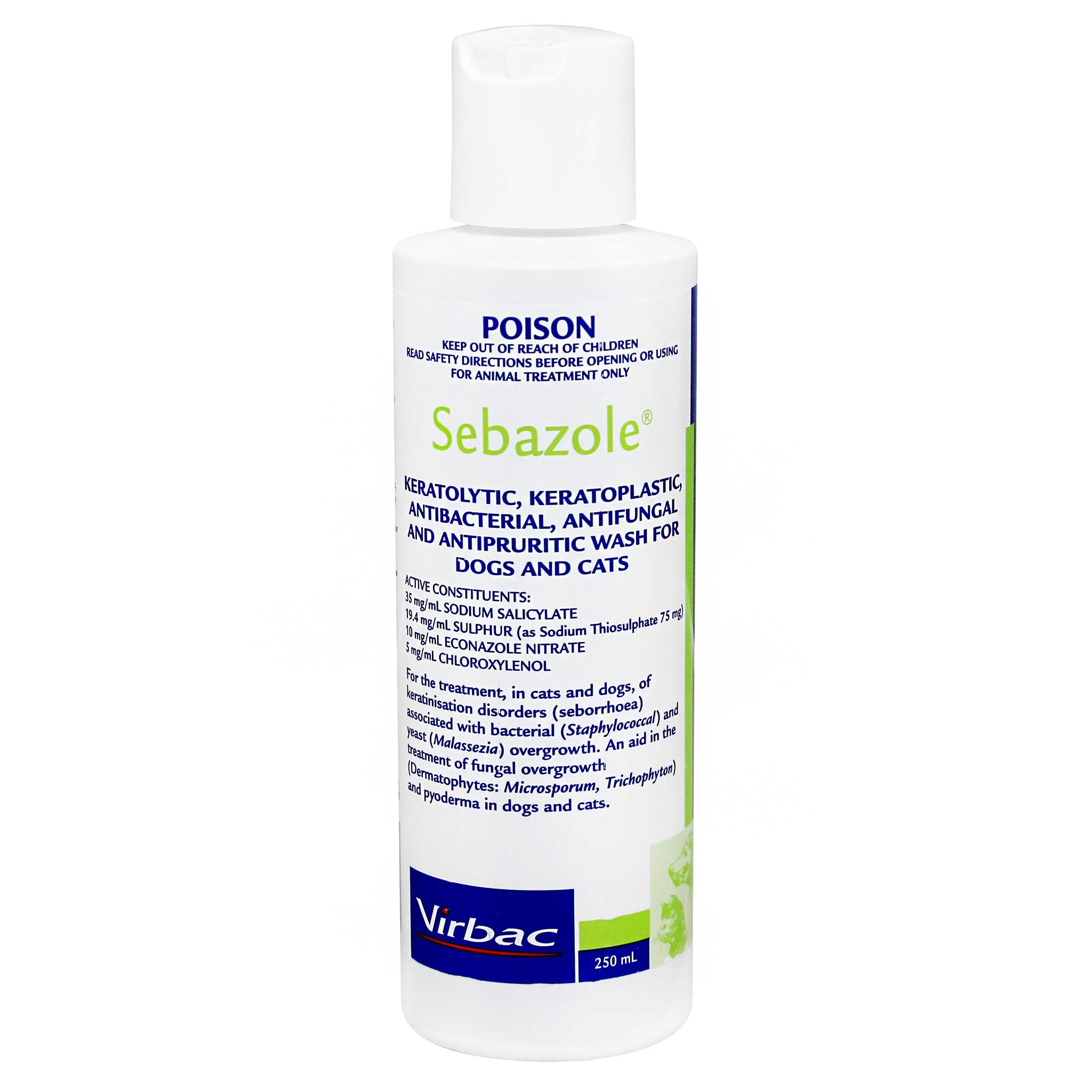Sebazole Wash for Dogs & Cats 250ml