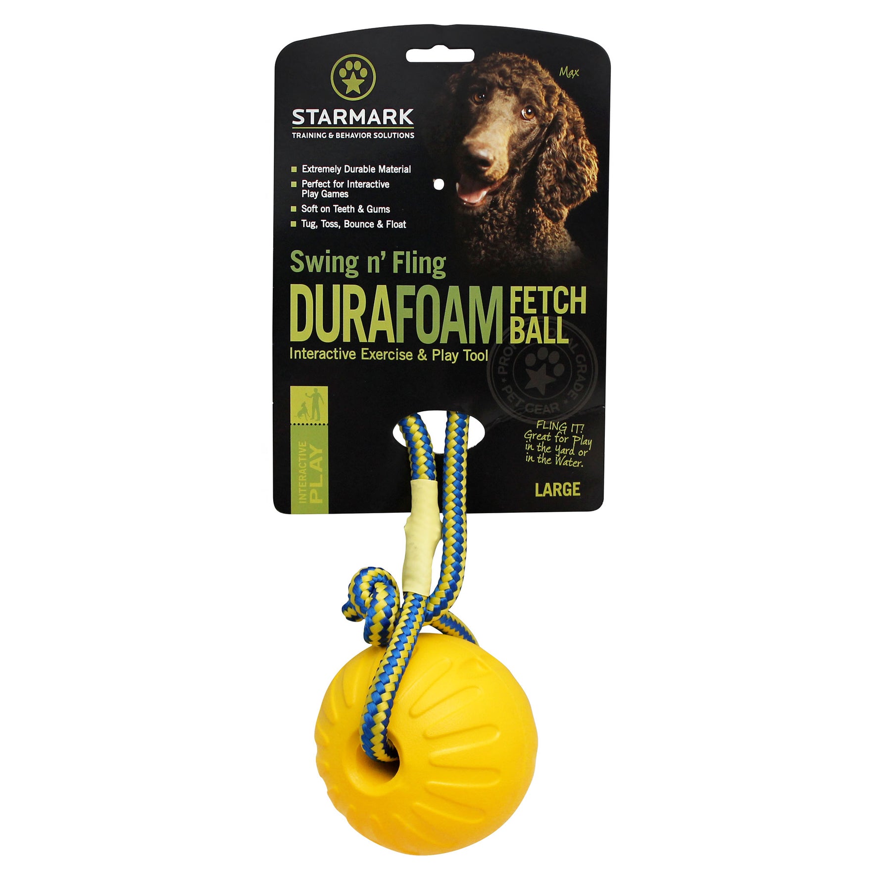 Starmark Swing 'n Fling Durafoam Fetch Ball