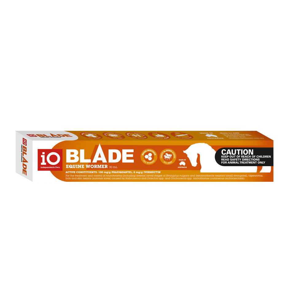 iO Blade Double Strength All Wormer for Horses 30mL