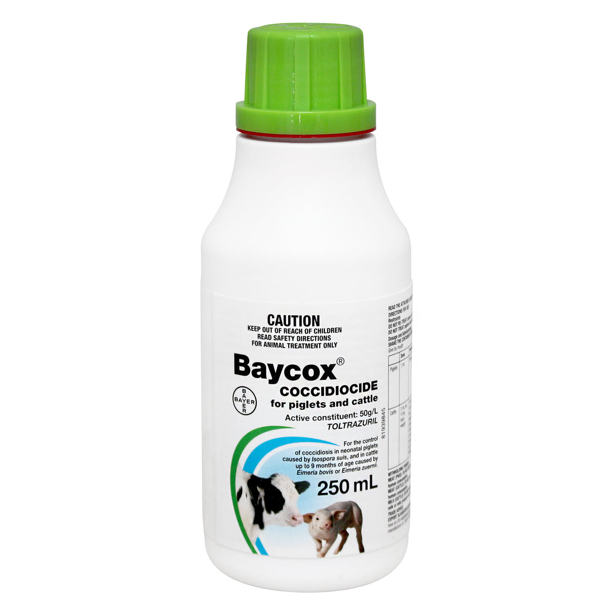 Baycox Piglet &amp; Cattle Coccidiocide 250mL