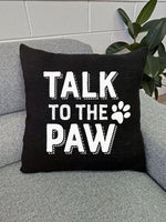 Furriends "Talk To The Paw" Linen Cushion Cover