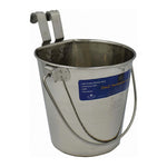 ZEEZ Stainless Steel Flat Sided Bucket Pails