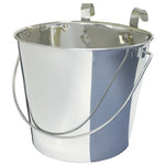 ZEEZ Stainless Steel Flat Sided Bucket Pails