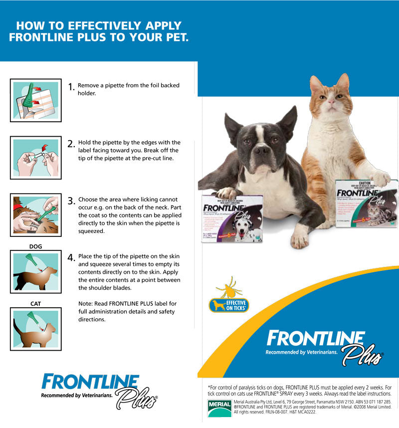 Frontline Plus for X/Large Dogs 40 to 60kg (88-132lb)