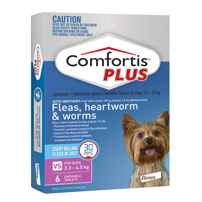 Comfortis PLUS for Very Small Dogs 2.3 to 4.5kg