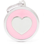 Classic Big Circle Heart Pet ID Tag