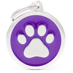 Classic Big Circle Paw Pet ID Tag