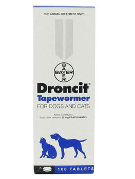 Droncit Tapewormer for Dogs and Cats 100&#39;s