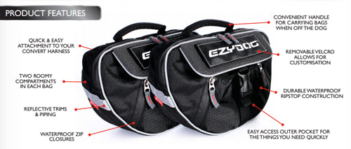 EzyDog Convert Dog Saddle Bags