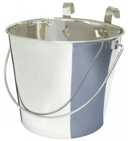 ZEEZ Stainless Steel Flat Sided Bucket Pails