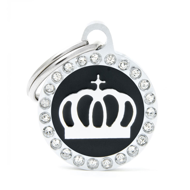 Glam Crown Circle Pet ID Tag