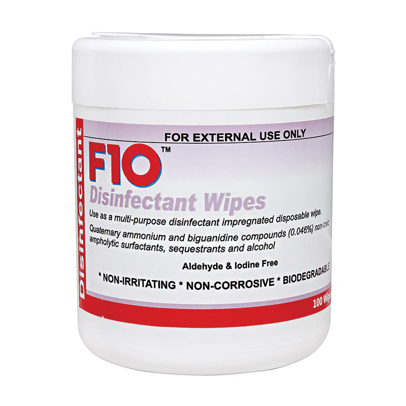 F10 Disinfectant Wipes 100&#39;s