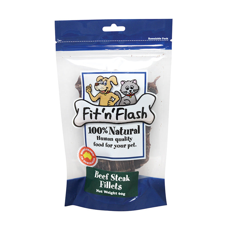 Fit'n'Flash Beef Steak Fillet Treats 60g