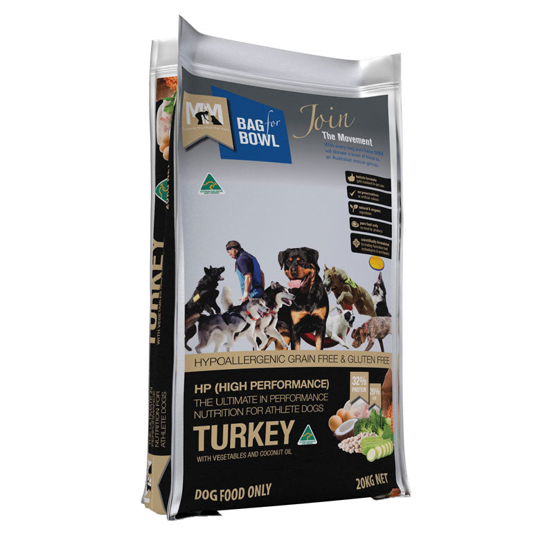Meals For Mutts HP (High Performance) Grain Free Gluten Free Turkey with Vegetables