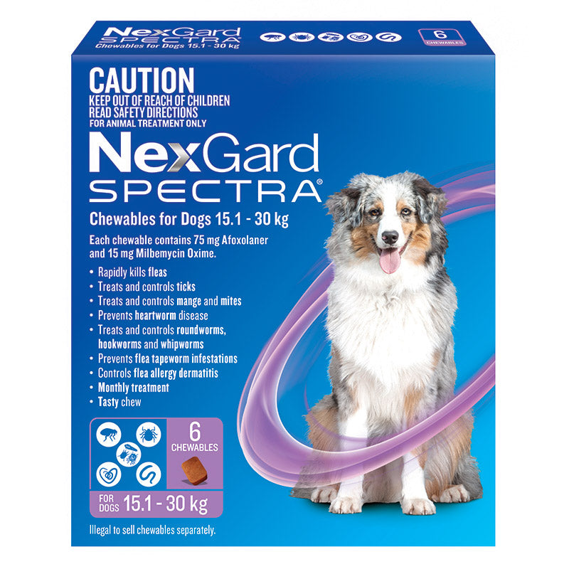 NexGard Spectra Chews for Large Dogs 15.1-30kg - 12 Pack Value Bundle
