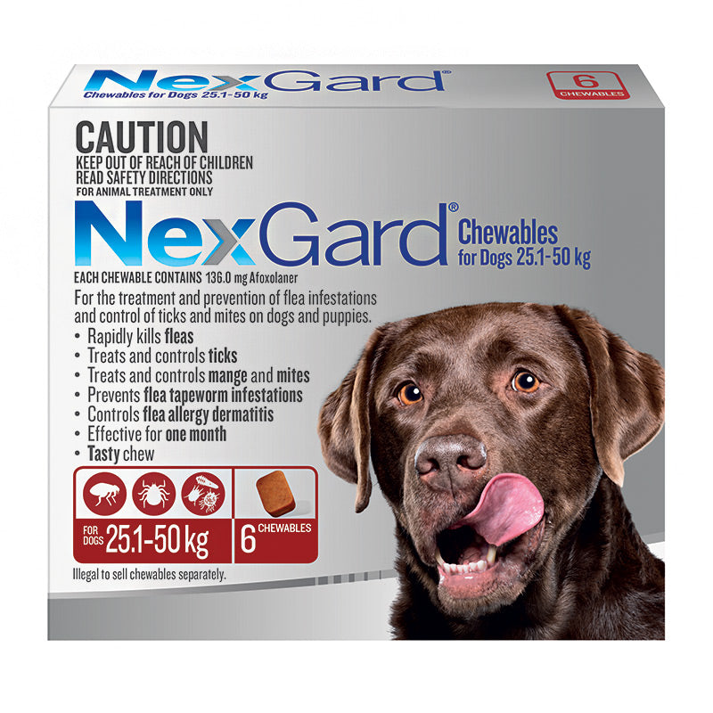 NexGard Chews for XLarge Dogs 25.1-50kg