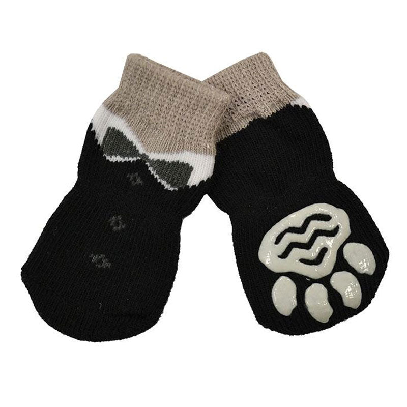 Non-Slip Pet Socks - Black Tuxedo (Set of 4)
