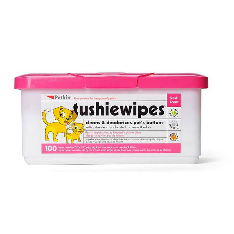 Petkin Tushie Wipes 100's