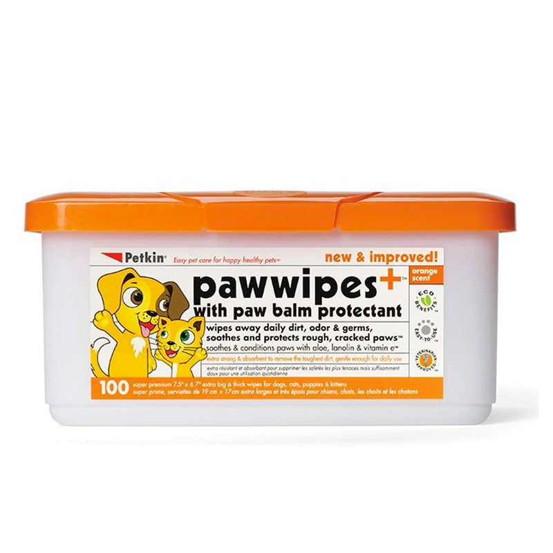 Petkin Paw Wipes 100's