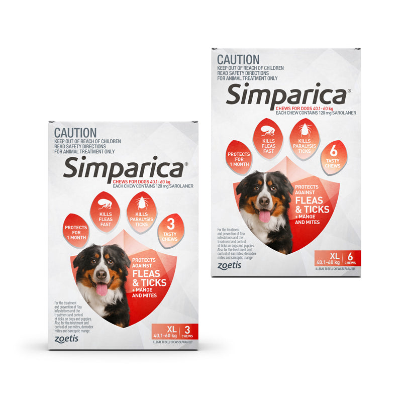 Simparica Chewable Tablet for Extra Large Dogs 40.1 to 60kg