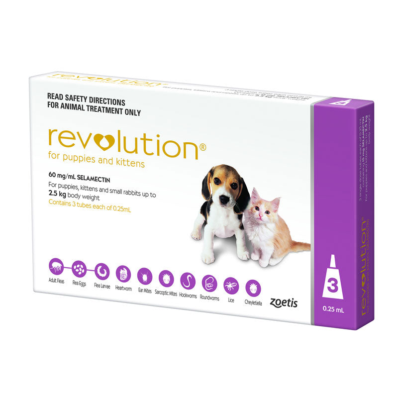 REVOLUTION for Puppies & Kittens 0-2.5kg 3's